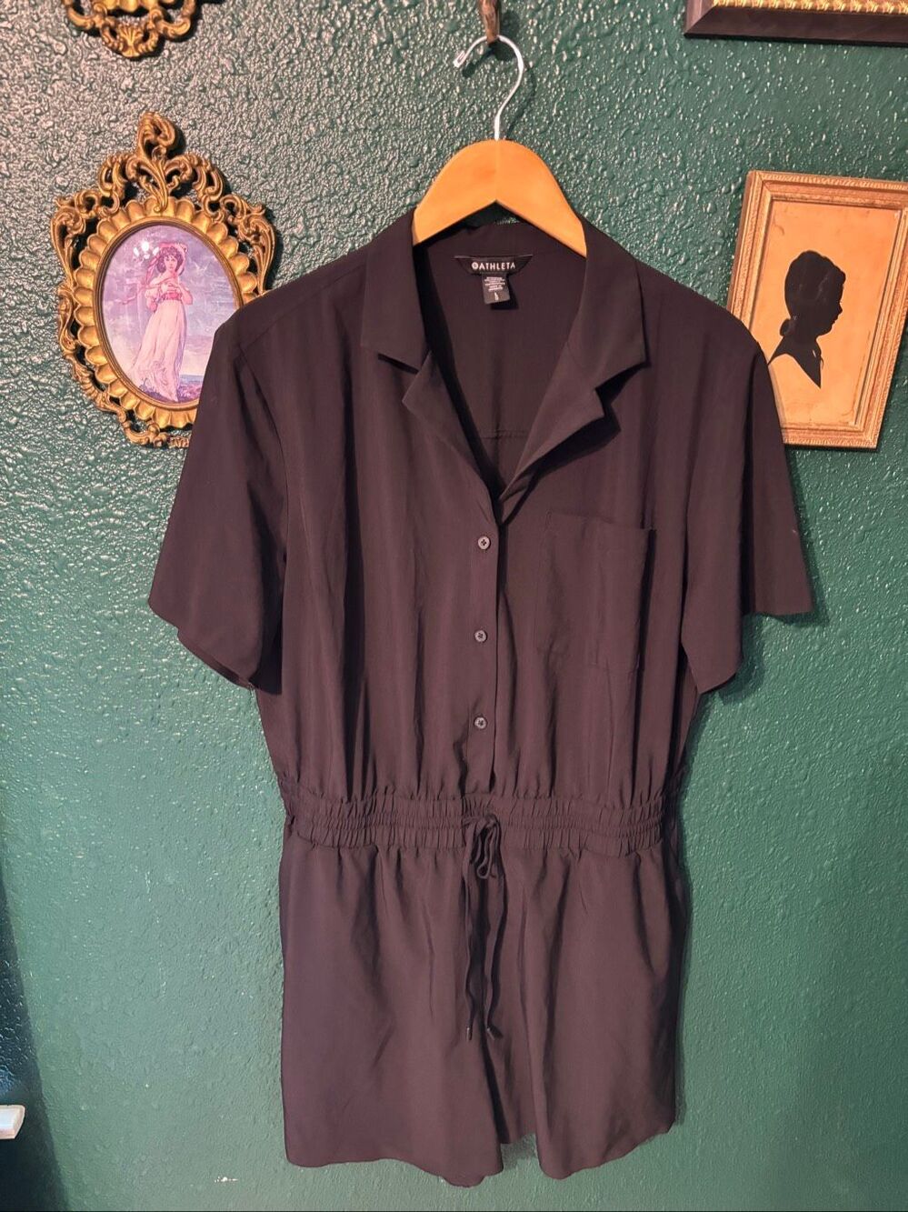 Athleta Black Performance Athleisure Romper Sz Large